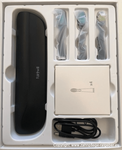 Fairywill elektrische Zahnbürste (Verpackungsinhalt) Fairywill Verpackung Innen
