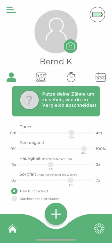 Übersicht beim ersten Mal - GUM smart App zur GUM Smart One Schallzahnbürste