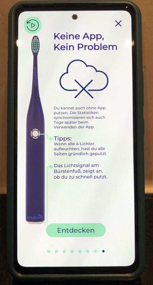 Playbrush Smart One X Schallzahnbürste - App Einrichtung Bild 11