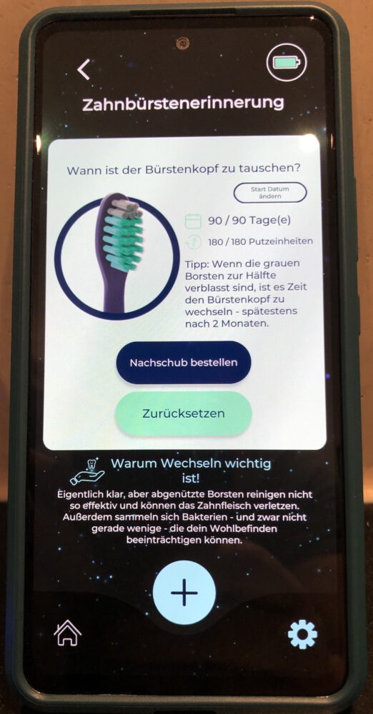 Playbrush Smart One Schallzahnbürste - App Putzeinstellungen Bild 3