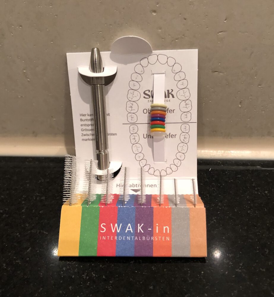 SWAK Interdentalbürsten Starter Kit Set mit 8 Bürstengrößen