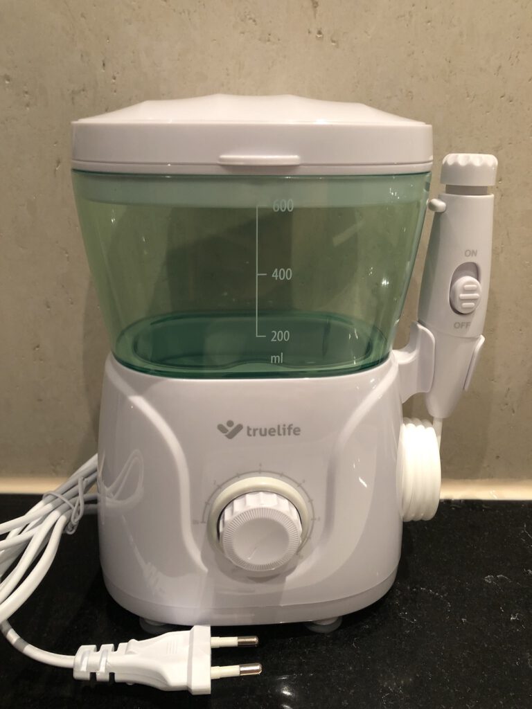 Zahnheld elektrische Zahnbürste - Verpackung Truelife Aquafloss Station S600 - Station im Überblick